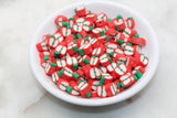 9mm-10mm apple polymer clay beads, fruit clay charms for bracelets