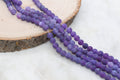 8mm matte purple crackle agate beads, stone beads for bracelets