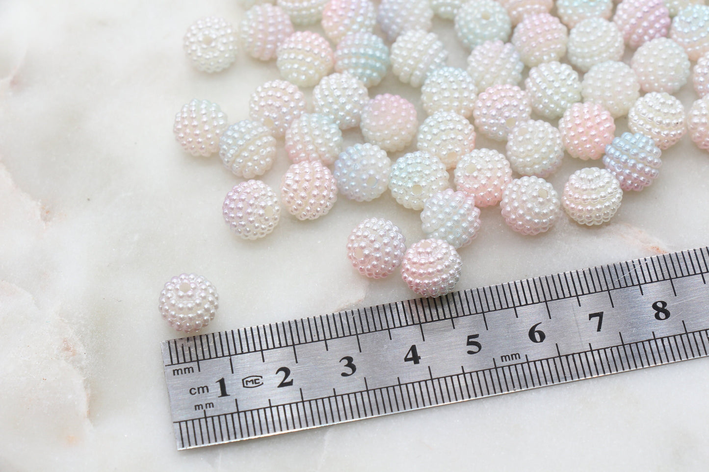 10mm Pink and Blue Ombre Berry Beads, Imitation Pearl Acrylic Beads, Pearly Round Acrylic Loose Beads, Bubblegum Beads, Chunky Beads #2995