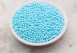 4mm Light Blue AB Round Beads, Iridescent Acrylic Gumball Beads, Bubblegum Beads, Plastic Round Smooth Bead #3006