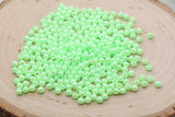 4mm Light Green AB Round Beads, Iridescent Acrylic Gumball Beads, Bubblegum Beads, Plastic Round Smooth Bead #3014