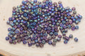 4mm 6/0 rainbow transparent glass seed beads for bracelets