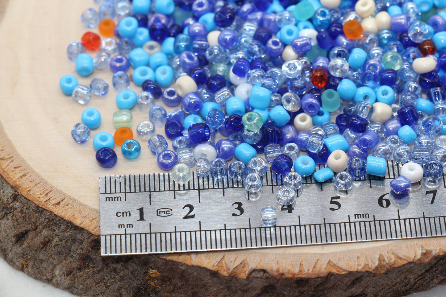 Mix Blue Glass Seed Beads, Size 4mm 6/0 Glass Seed Beads, Multicolor Seed Beads, Rocailles Beads, Bracelet Beads #3088