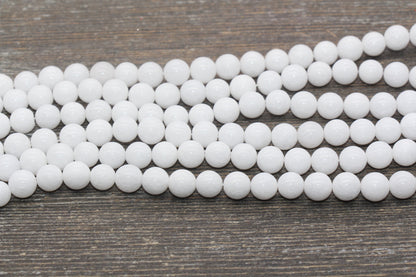 Crackle Porcelain Round Beads, White Round Porcelain Beads, White Round Loose Bead, Jewelry Making Wholesale Beads, 4mm 8mm 10mm #270