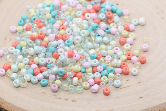 Mix Glass Seed Beads, Size 4mm 6/0 Glass Seed Beads, Multicolor Seed Beads, Rocailles Beads, Bracelet Beads #3108