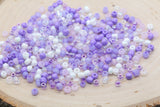 Mix Purple Pink and White Glass Seed Beads, Size 4mm 6/0 Glass Seed Beads, Multicolor Seed Beads, Rocailles Beads, Bracelet Beads #3113