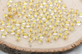 7mm Translucent with Gold Acrylic Letter Beads