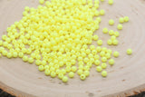 4mm Yellow Round Beads, Acrylic Gumball Beads, Round Spacer Beads, Bubblegum Beads, Plastic Round Smooth Bead, Bracelet Beads #3126