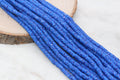 6mm blue speckled heishi beads for bracelets and DIY jewelry