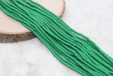 4mm Jade Green Heishi Beads, Green Polymer Clay Disc Beads, African Disc Beads, Vinyl Heishi, Full Strand #564