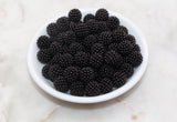 12mm Black Berry Beads, Acrylic Beads, Round Acrylic Loose Beads, Bubblegum Beads, Chunky Beads, Beads for Bracelet #2986