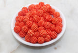 12mm Orange Berry Beads, Acrylic Beads, Round Acrylic Loose Beads, Bubblegum Beads, Chunky Beads, Beads for Bracelet #2987