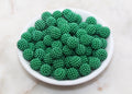 12mm Green Berry Beads, Acrylic Beads, Round Acrylic Loose Beads, Bubblegum Beads, Chunky Beads, Beads for Bracelet #2988
