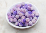 12mm Purple Ombre Berry Beads, Imitation Pearl Acrylic Beads, Pearly Round Acrylic Loose Beads, Bubblegum Beads, Chunky Beads #2997
