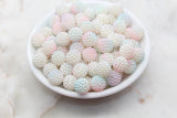 12mm Pink and Blue Ombre Berry Beads, Imitation Pearl Acrylic Beads, Pearly Round Acrylic Loose Beads, Bubblegum Beads, Chunky Beads #3003