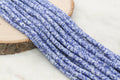 6mm blue speckled heishi beads for bracelets and DIY jewelry
