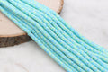6mm blue green speckled heishi beads for bracelets and DIY jewelry