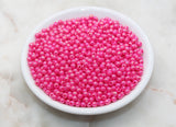 4mm Hot Pink AB Round Beads, Iridescent Acrylic Gumball Beads, Bubblegum Beads, Plastic Round Smooth Bead #3015
