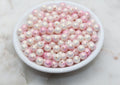 8mm Pink Ombre Shimmer Faux Pearl Acrylic Beads