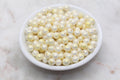 8mm Yellow Ombre Shimmer Faux Pearl Acrylic Beads