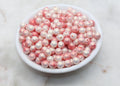 8mm Peach Ombre Shimmer Faux Pearl Acrylic Beads