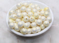 12mm Yellow Ombre Shimmer Faux Pearl Acrylic Beads
