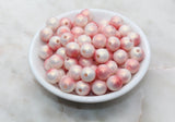 12mm Peach Ombre Shimmer Gumball Beads, Round Acrylic Loose Beads, Bubblegum Beads, Chunky Beads, Plastic Beads, Jewelry Making Beads #3043