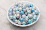 12mm Mix Shimmer Gumball Beads, Round Acrylic Loose Beads, Bubblegum Beads, Chunky Beads, Jewelry Making Beads #3046