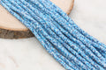 6mm blue speckled heishi beads for bracelets and DIY jewelry
