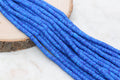 6mm blue speckled heishi beads for bracelets and DIY jewelry