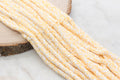 6mm peachy orange speckled heishi beads for bracelets and DIY jewelry