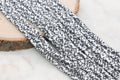 6mm black white speckled heishi beads for bracelets and DIY jewelry