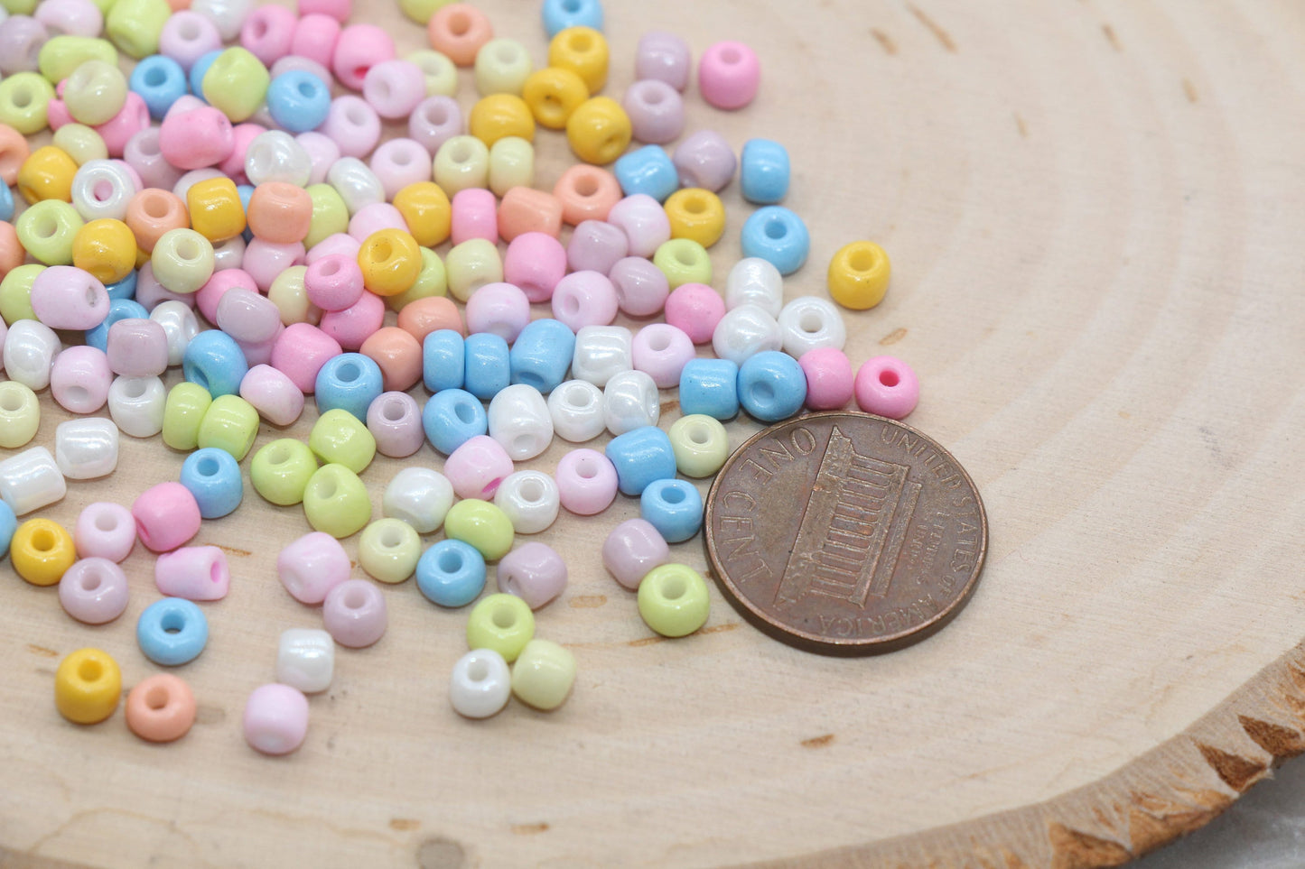 Mix Glass Beads, 4mm 6/0 Glass Round Beads, Pastel Multicolor Seed Beads, Rocailles Beads, Beading Supplies, Bracelet Beads #3064