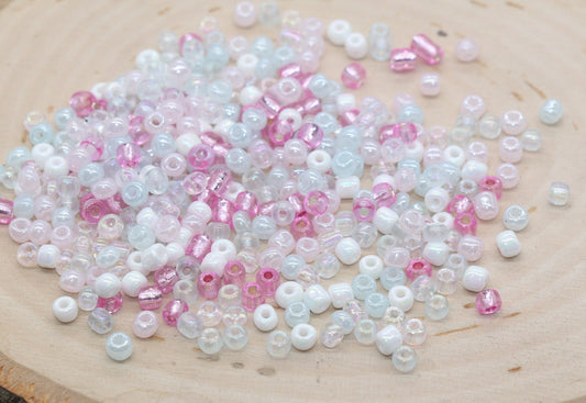 Mix Creamy Glass Seed Beads, 4mm 6/0 Glass Seed Beads, Multicolor Seed Beads, Rocailles Beads, Bracelet Beads #3067