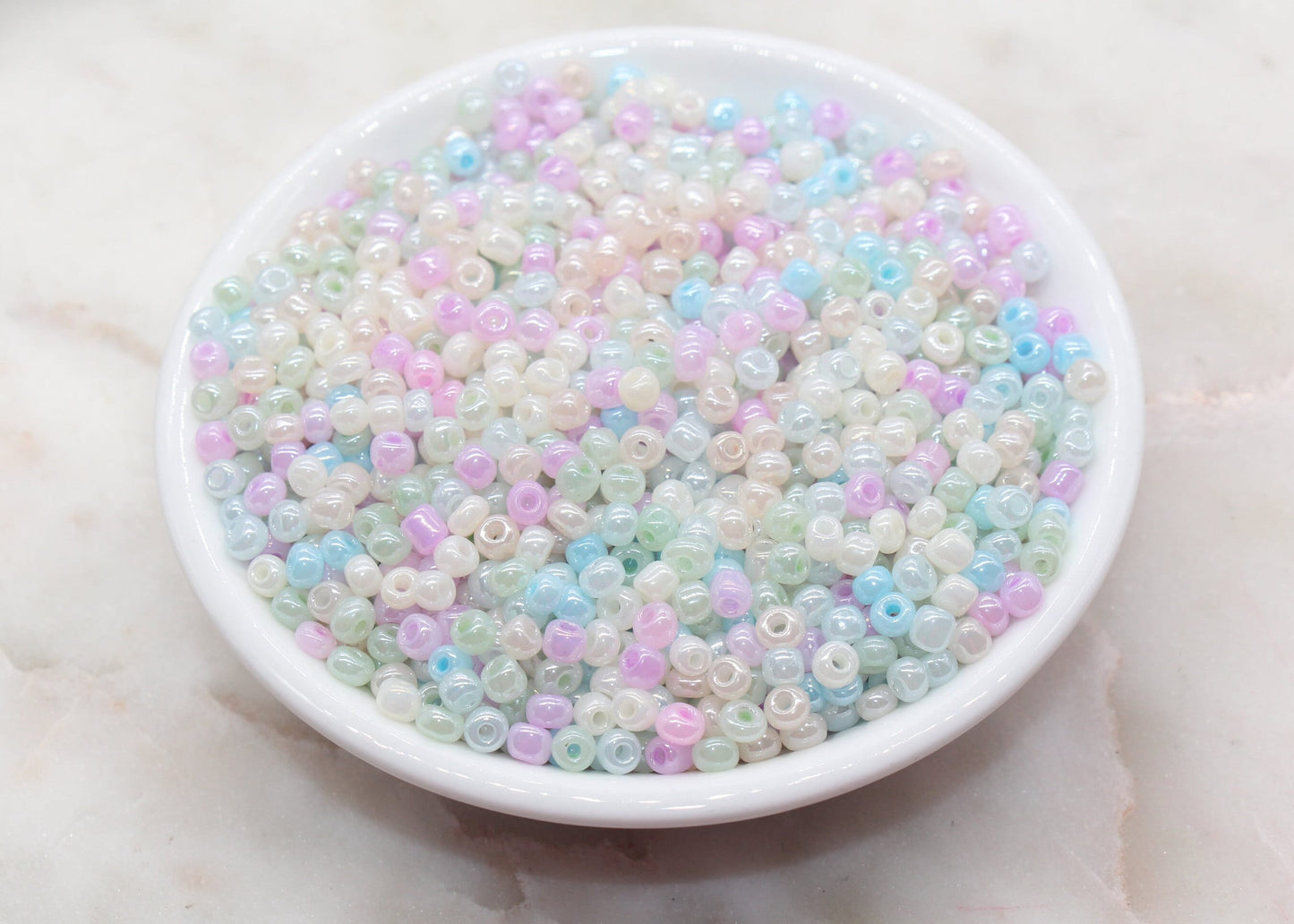 Mix Creamy Glass Seed Beads, Size 4mm 6/0 Glass Seed Beads, Multicolor Seed Beads, Rocailles Beads, Bracelet Beads #3082