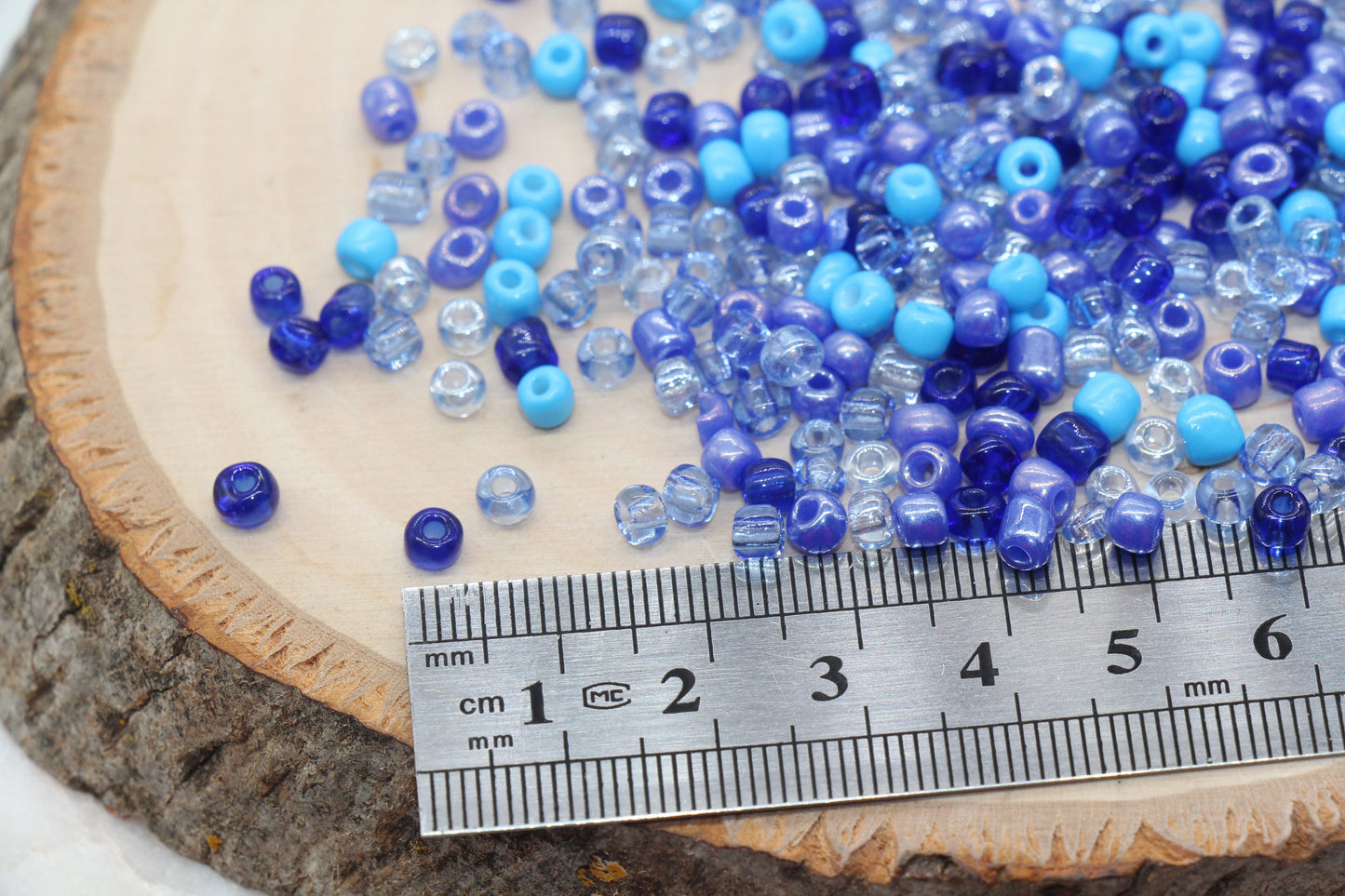 Mix Blue Glass Seed Beads, Size 4mm 6/0 Glass Seed Beads, Multicolor Seed Beads, Rocailles Beads, Bracelet Beads #3084