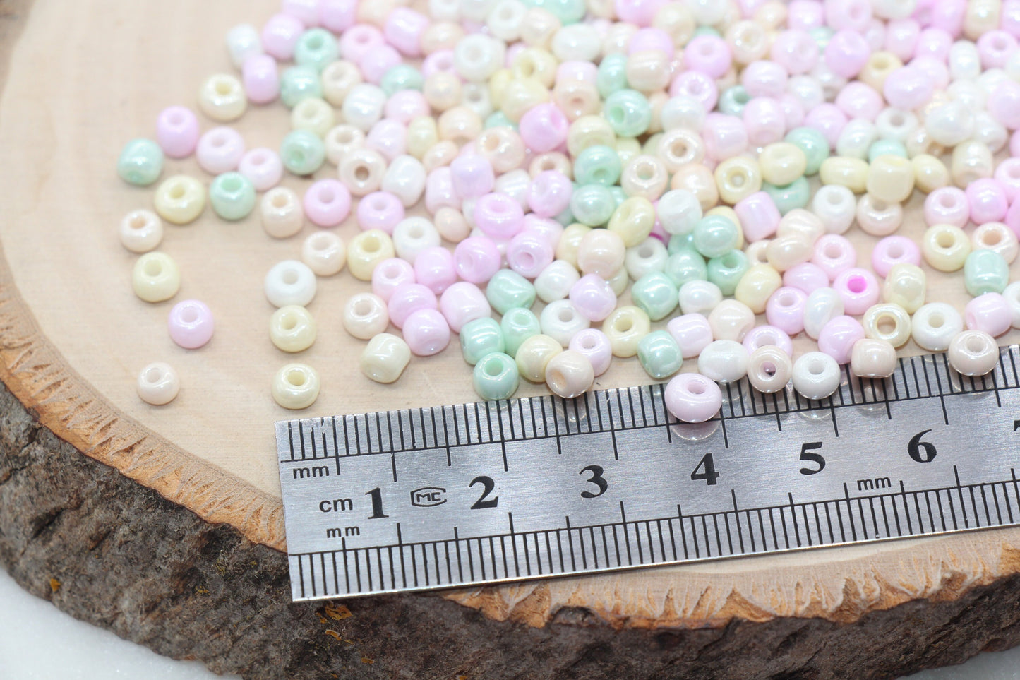 Mix Creamy Glass Seed Beads, Size 4mm 6/0 Glass Seed Beads, Multicolor Seed Beads, Rocailles Beads, Bracelet Beads #3092