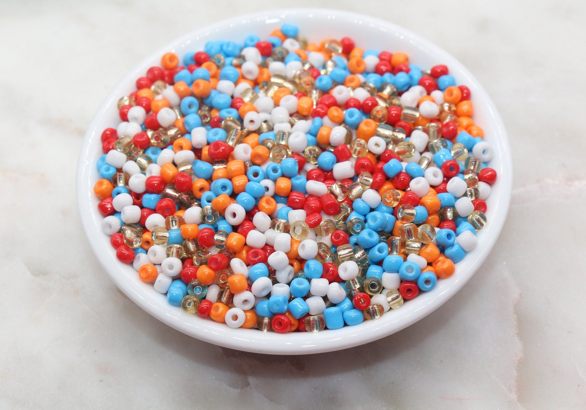 Mix Glass Seed Beads, Size 4mm 6/0 Glass Seed Beads, Multicolor Seed Beads, Rocailles Beads, Bracelet Beads #3093