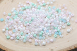 Mix Blue Pink and White Glass Seed Beads, Size 4mm 6/0 Glass Seed Beads, Multicolor Seed Beads, Rocailles Beads, Bracelet Beads #3104