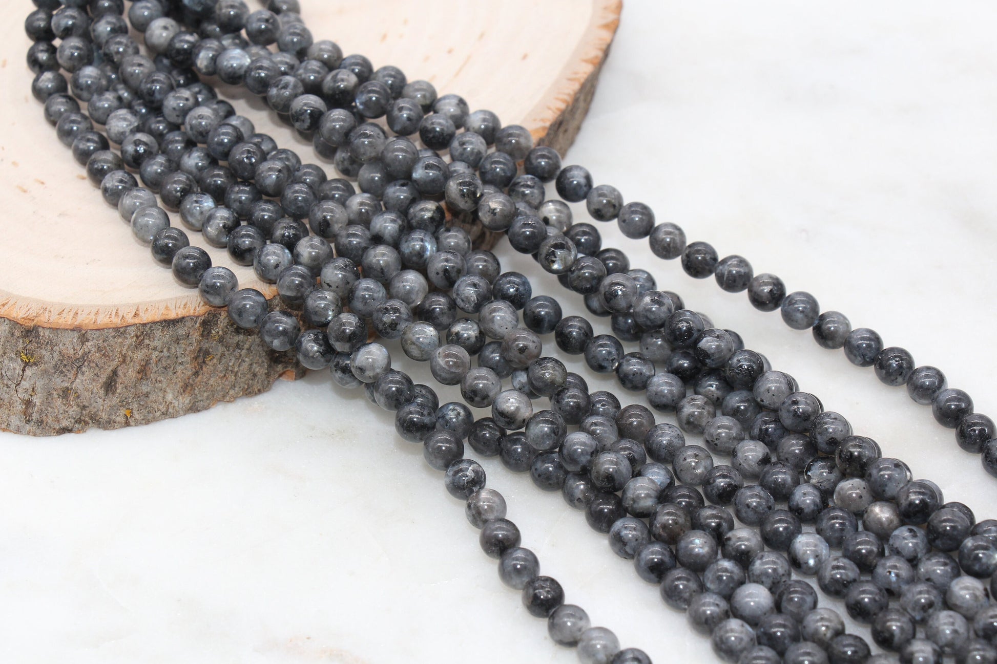 dark labradorite gemstone beads, stone beads for bracelets image 4