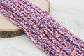 6mm orange blue speckled heishi beads for bracelets and DIY jewelry