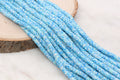 6mm blue speckled heishi beads for bracelets and DIY jewelry