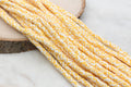 6mm yellow speckled heishi beads for bracelets and DIY jewelry