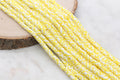 6mm yellow speckled heishi beads for bracelets and DIY jewelry